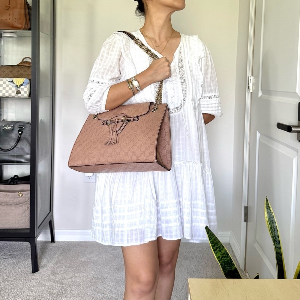 🍓GUCCI Microguccissima Emily Chain Shoulder Bag - Picture 14 of 14